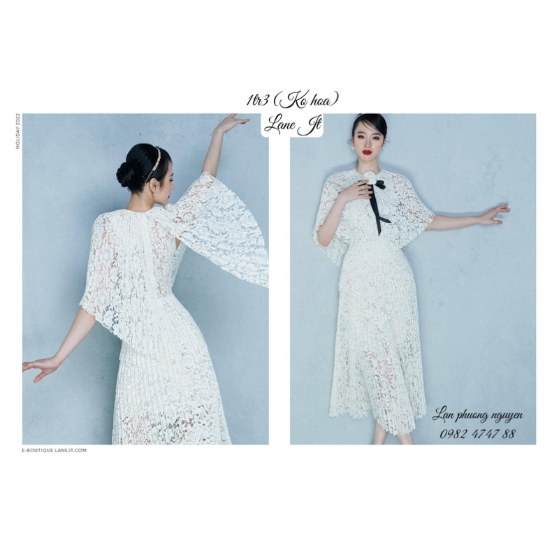 Váy Lane Jt Layering Pleated Cape Mini Dress! Chính hãng 100%! 1890K