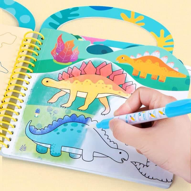 Sách tô màu nước ma thuật cho bé Hàn Quốc - COMBO 3 SÁCH