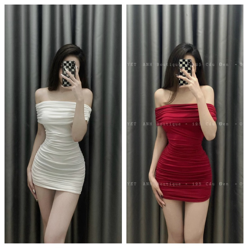 ĐẦM NHÚNG EO BODY TRỄ VAI SIÊU SEXY FORM CHUẨN ĐẸP( HÌNH THẬT 💯