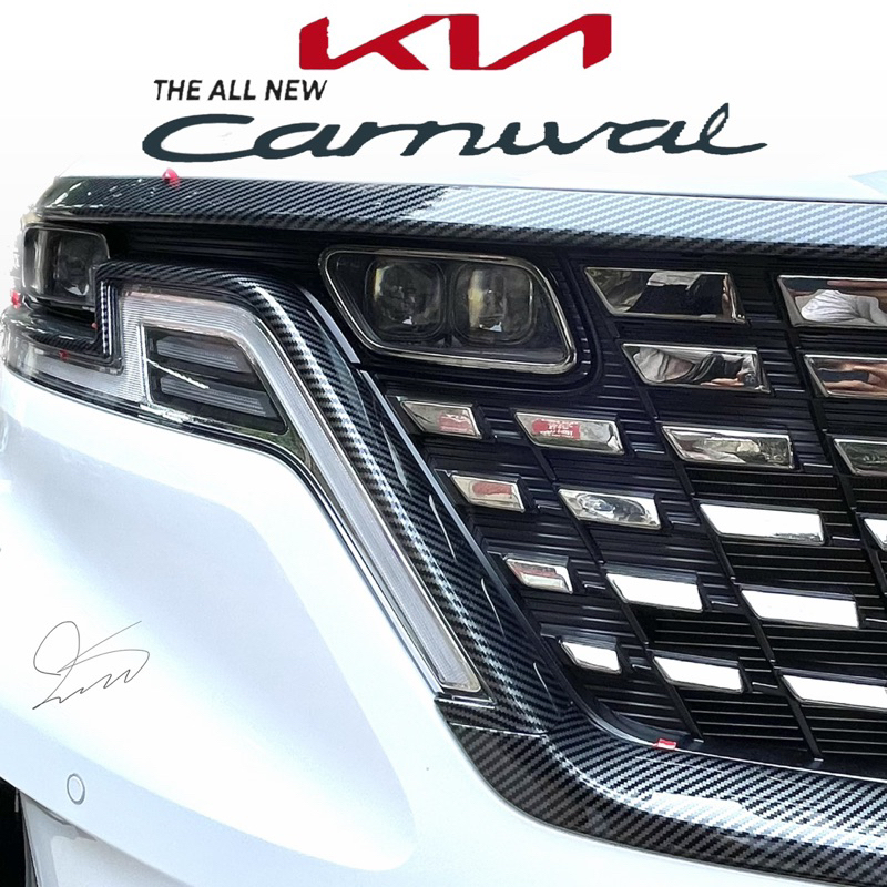 Kia Carnival 2022 + Ốp dán Nẹp Viền ful phal Calang Sport Carbon fiber KA4 phụ kiện trang trí xe 2023 2024 2025