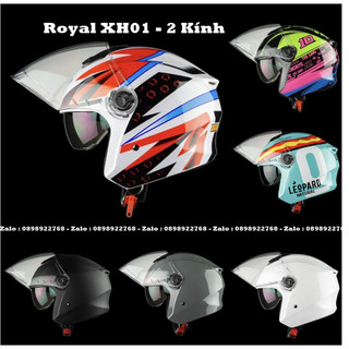 Mũ bảo hiểm 3/4 Royal XH01 Leopard hàng mới về đủ mẫu