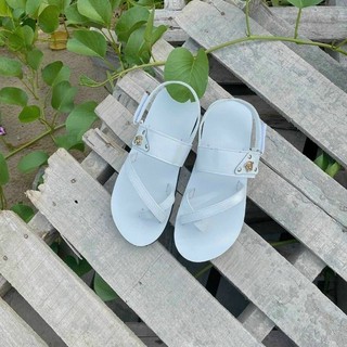dép sandal nam nữ full trắng sp78