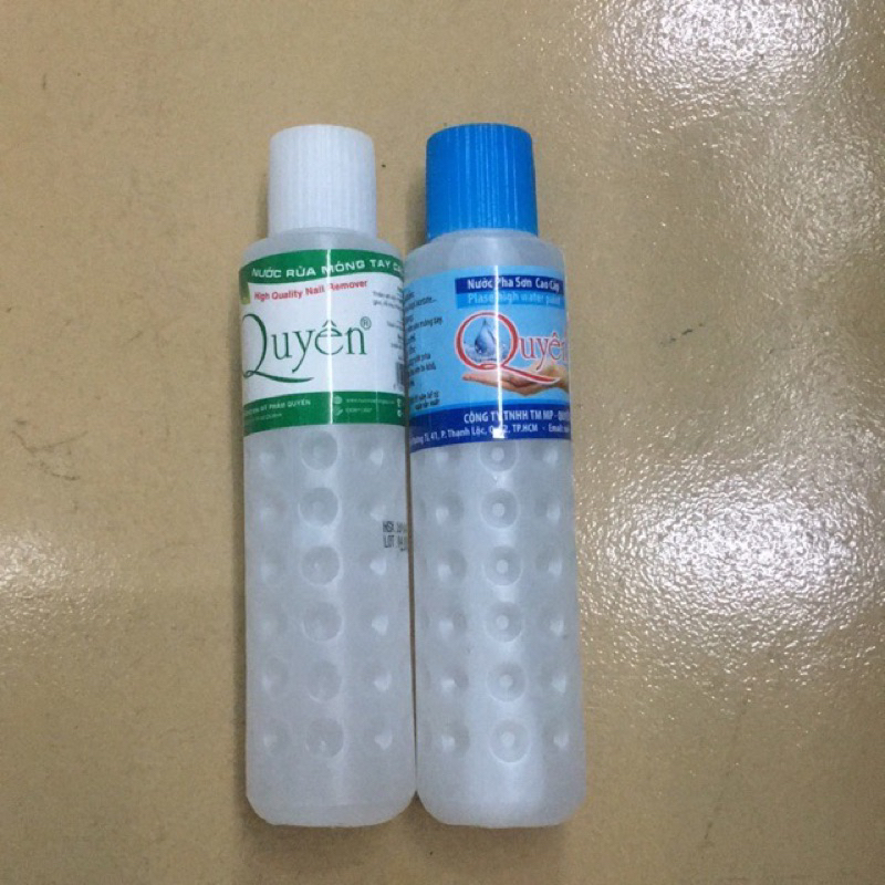Nước rửa móng tay aceton Quyên chính hãng - Nước rửa axeton loại tốt tẩy mạnh, sạch nhanh, mùi dễ chịu (125ml và 500ml)
