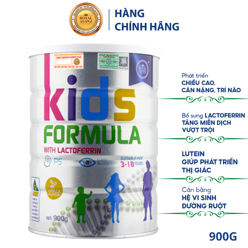 SỮA BỘT HOÀNG GIA ÚC ROYAL AUSNZ KIDS FORMULA (900g) – BỔ SUNG DƯỠNG CHẤT CHO TRẺ TỪ 3 TUỔI TRỞ LÊN
