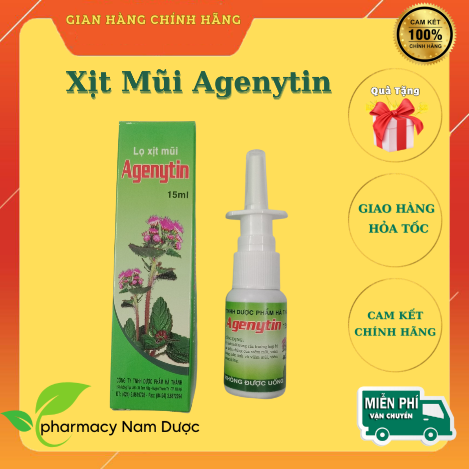 Thuốc xịt mũi Agenytin chai 15ml Hà Thành