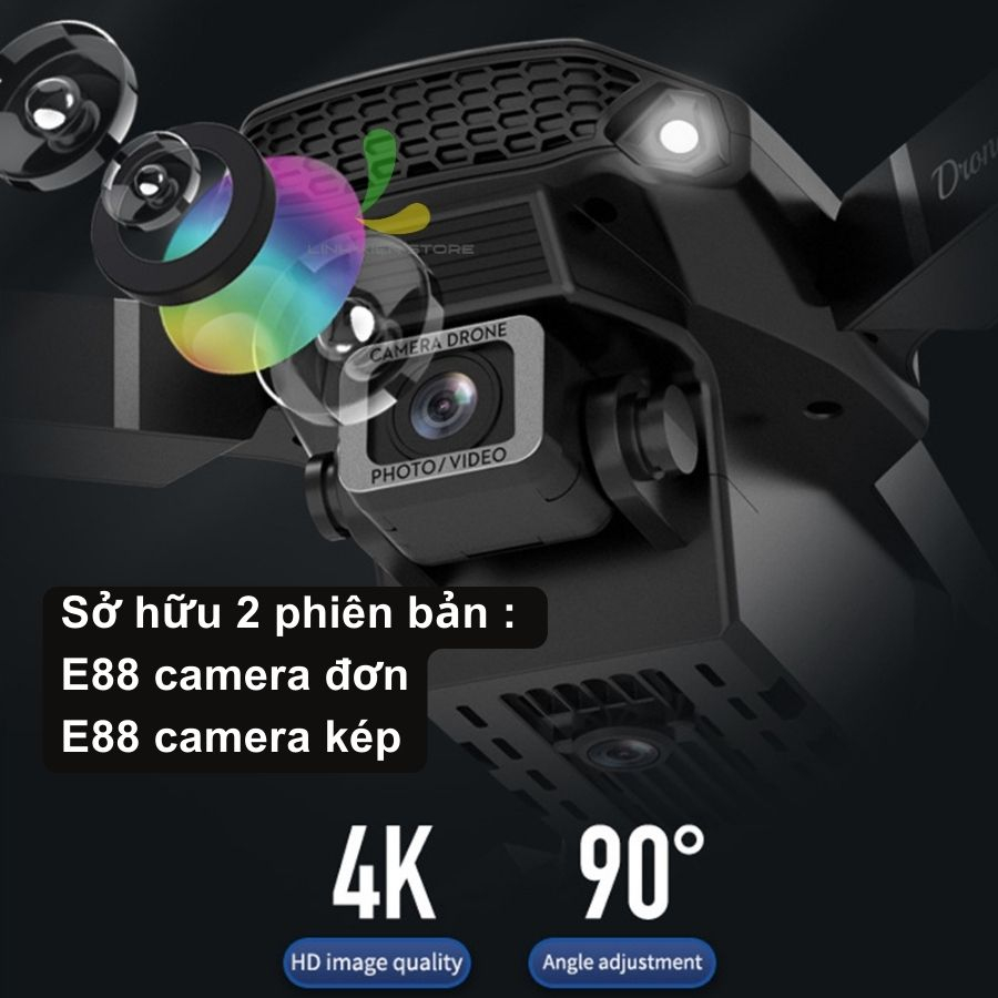 Flycam mini E88 - Thiết bị bay giá rẻ có camera HD, định vị thông minh và dung lượng pin khủng | BigBuy360 - bigbuy360.vn