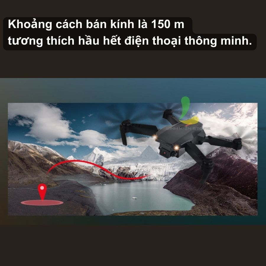 Flycam mini E88 - Thiết bị bay giá rẻ có camera HD, định vị thông minh và dung lượng pin khủng | BigBuy360 - bigbuy360.vn