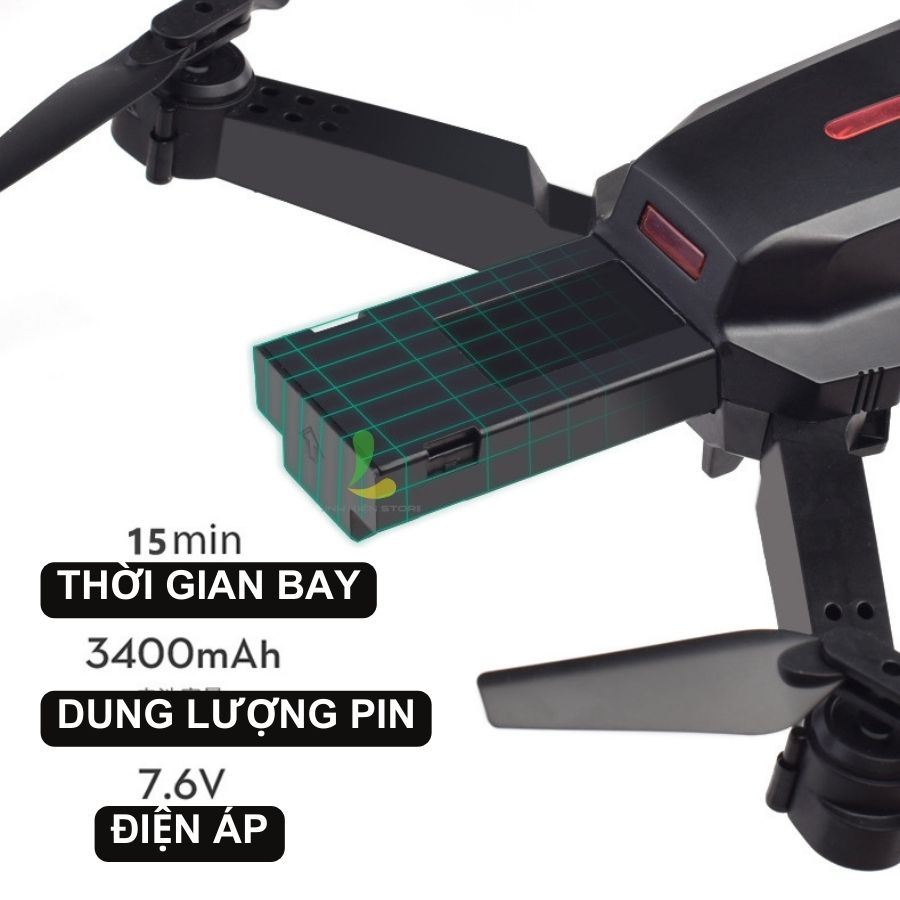 Flycam mini E88 - Thiết bị bay giá rẻ có camera HD, định vị thông minh và dung lượng pin khủng | BigBuy360 - bigbuy360.vn