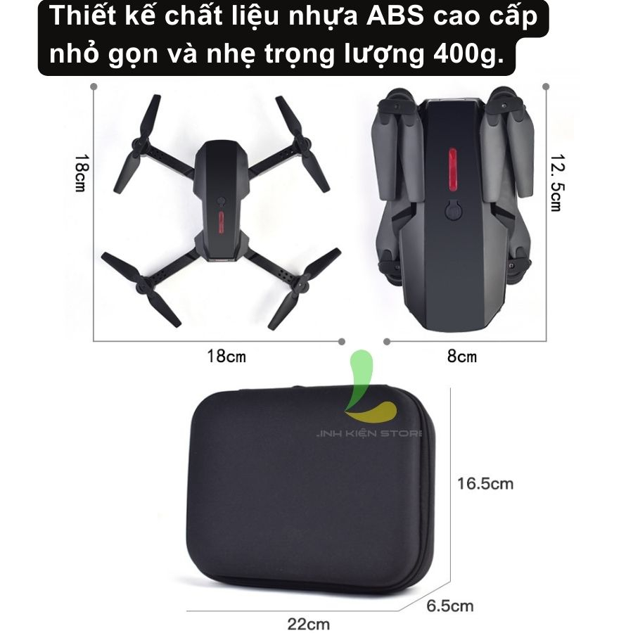 Flycam mini E88 - Thiết bị bay giá rẻ có camera HD, định vị thông minh và dung lượng pin khủng | BigBuy360 - bigbuy360.vn