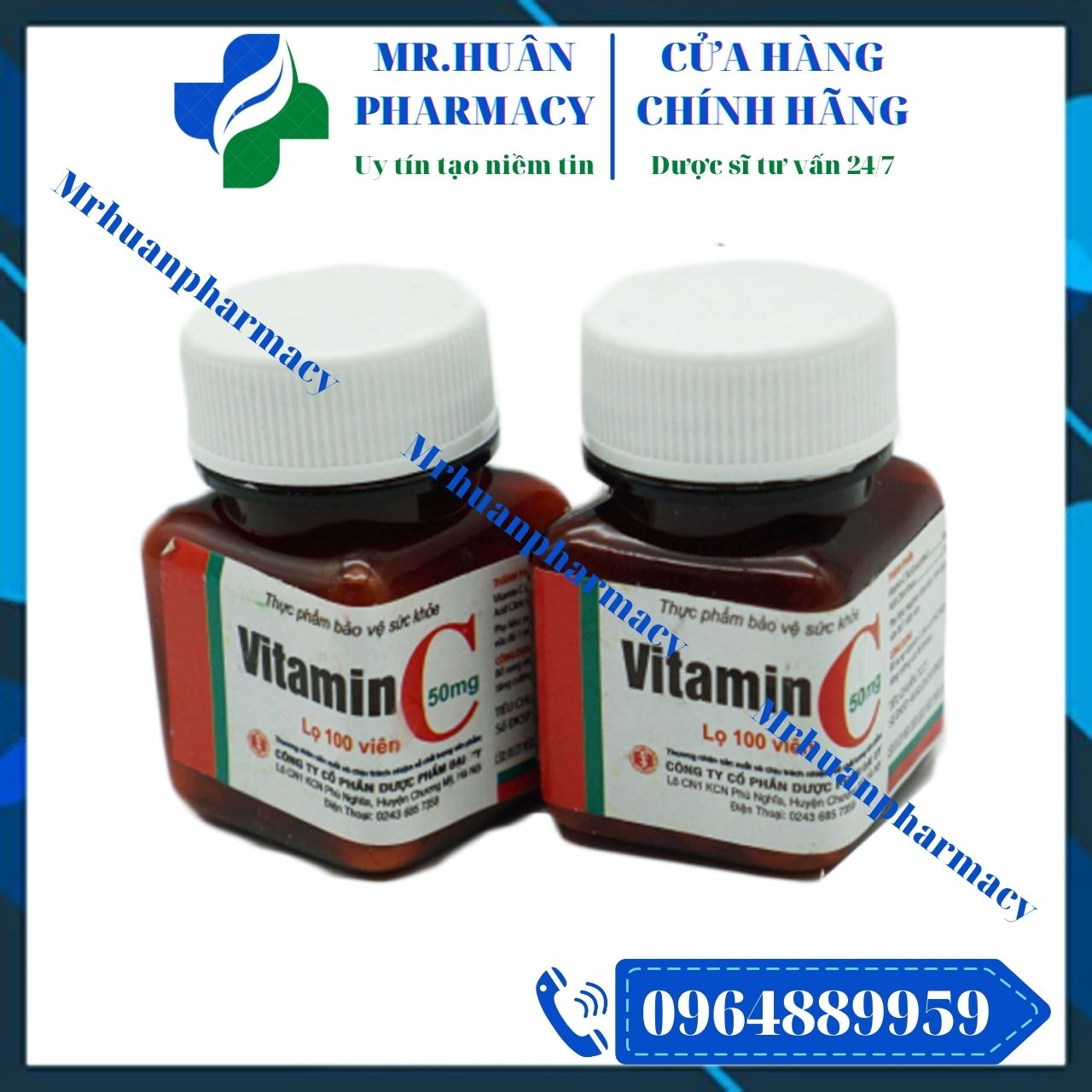 Vitamin C (Lọ 100 viên) - Bổ sung vitamin C cho cơ thể, hỗ trợ tăng cường sức đề kháng