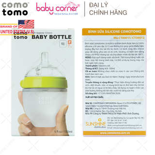 Bình Sữa Silicone Comotomo 150ml/ 250ml Cho Bé 0M+
