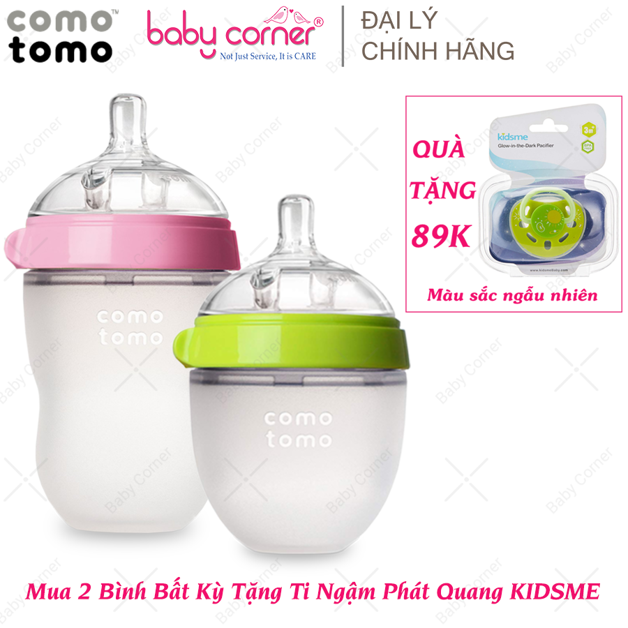 Bình Sữa Silicone Comotomo 150ml/ 250ml Cho Bé 0M+