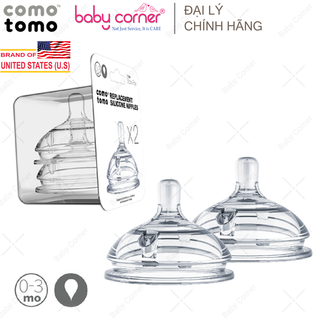 Bộ 2 núm ti thay thế bình sữa silicone comotomo cho bé