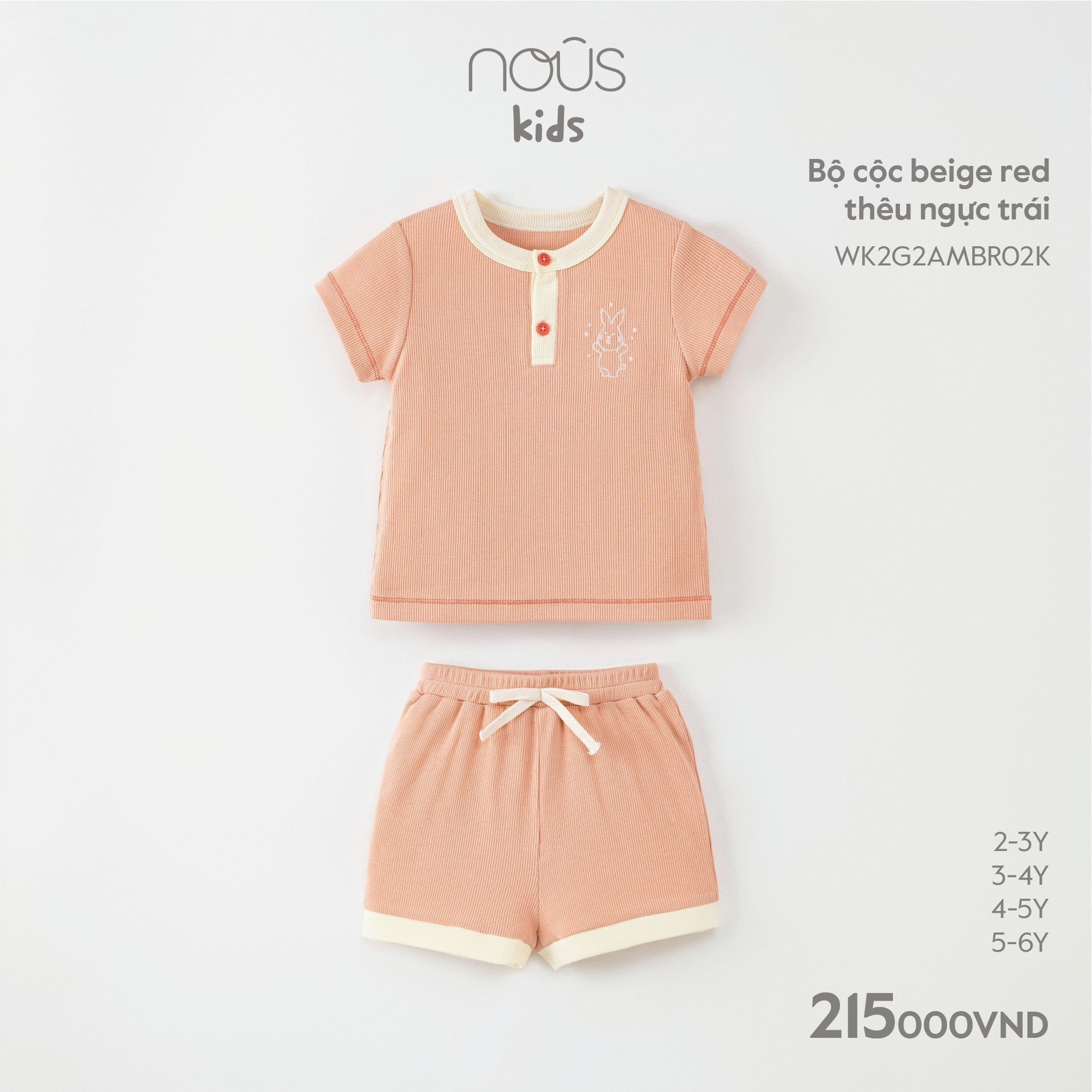 Bộ quần áo trẻ em bé gái nous kids trắng họa tiết hoa từ 2 đến 5 tuổi - nous bình dương