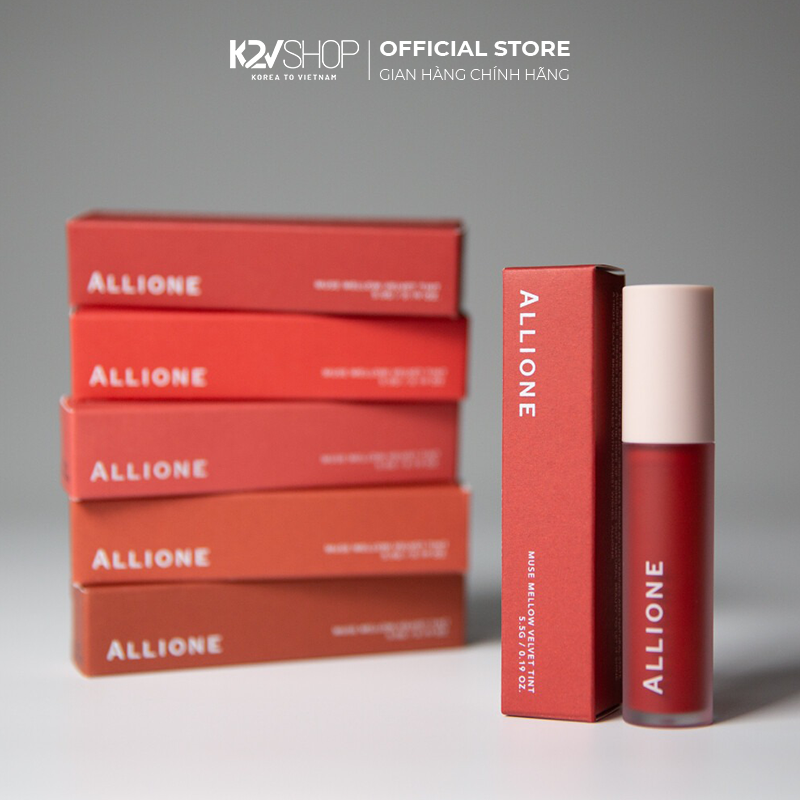 Son Tint Lì Bền Màu Allione Muse Mellow Velvet Tint Hàn Quốc Matte 5.5g