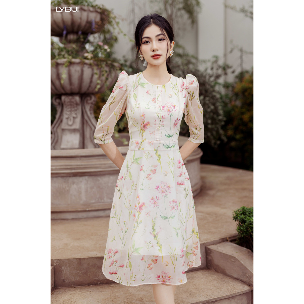 Váy Tơ Trai Dọc Lụa Voan Ly Bui DH084