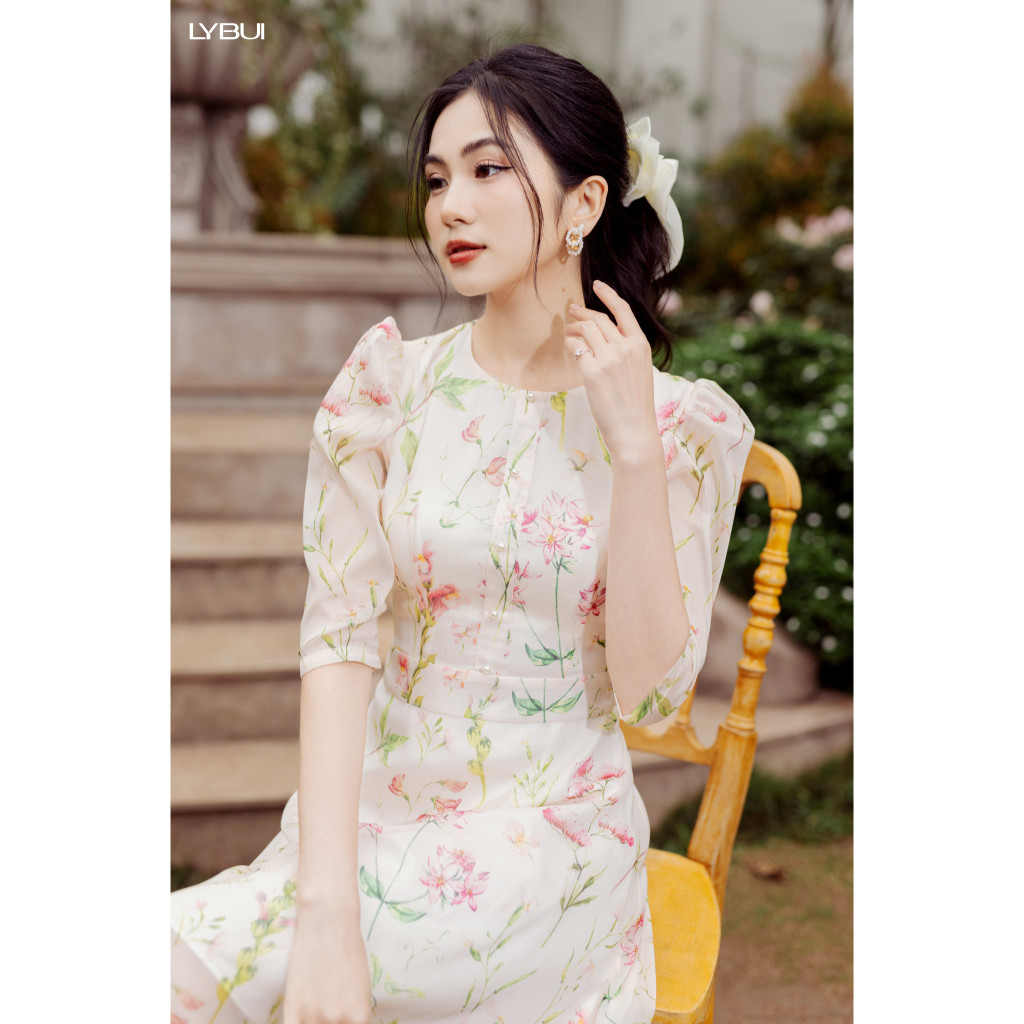 Váy Tơ Trai Dọc Lụa Voan Ly Bui DH084