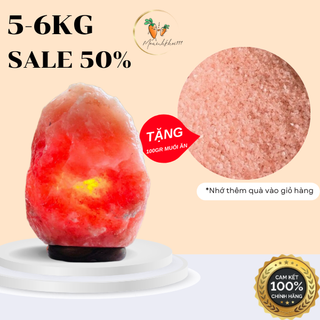 Đèn đá muối Himalaya phong thủy tài lộc loại 1 chính hãng Pakistan