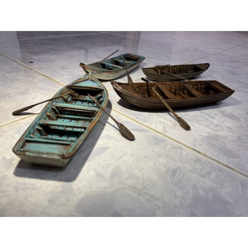 Thuyền gỗ mô hình bằng gỗ, trang trí, làm tiểu cảnh hồ cá