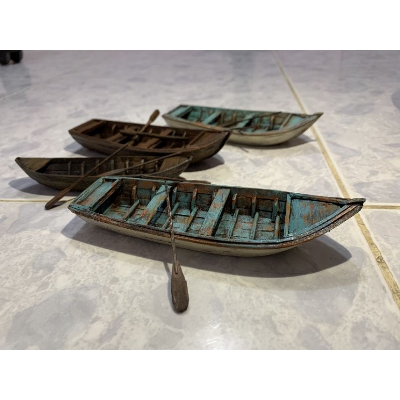 Thuyền gỗ mô hình bằng gỗ, trang trí, làm tiểu cảnh hồ cá