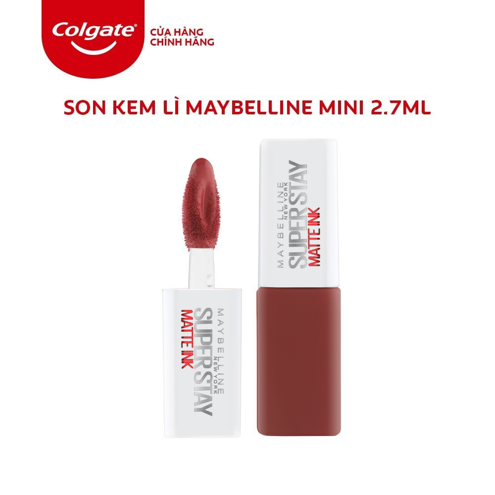 [HB Gift] Son Kem Lì 16H Lâu Trôi Maybelline New York Super Stay Matte Ink Lipstick size mini 2.7ml (màu 80 Ruler)