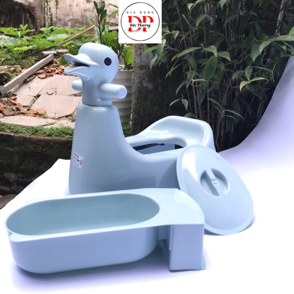 Bô đi vệ sinh cho bé hình con vịt nhựa Việt Nhật