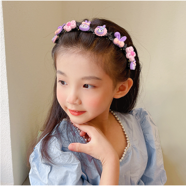 Cài tóc hình Gấu Dâu Miniso, Gấu Pooh, Thỏ Tím Stella lou dành cho bé gái