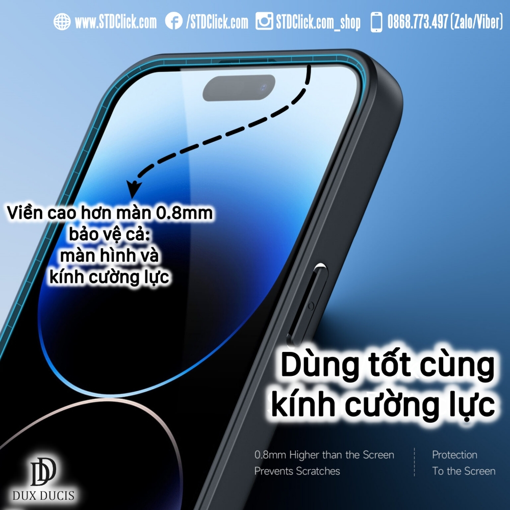 ỐP LƯNG IPHONE 14 PRO MAX - 14 PRO - 13 PRO MAX - 12 PRO MAX DUX DUCIS AIMO CH.HÃNG - VIỀN DẺO LƯNG CỨNG NHÁM VÂN SÓNG