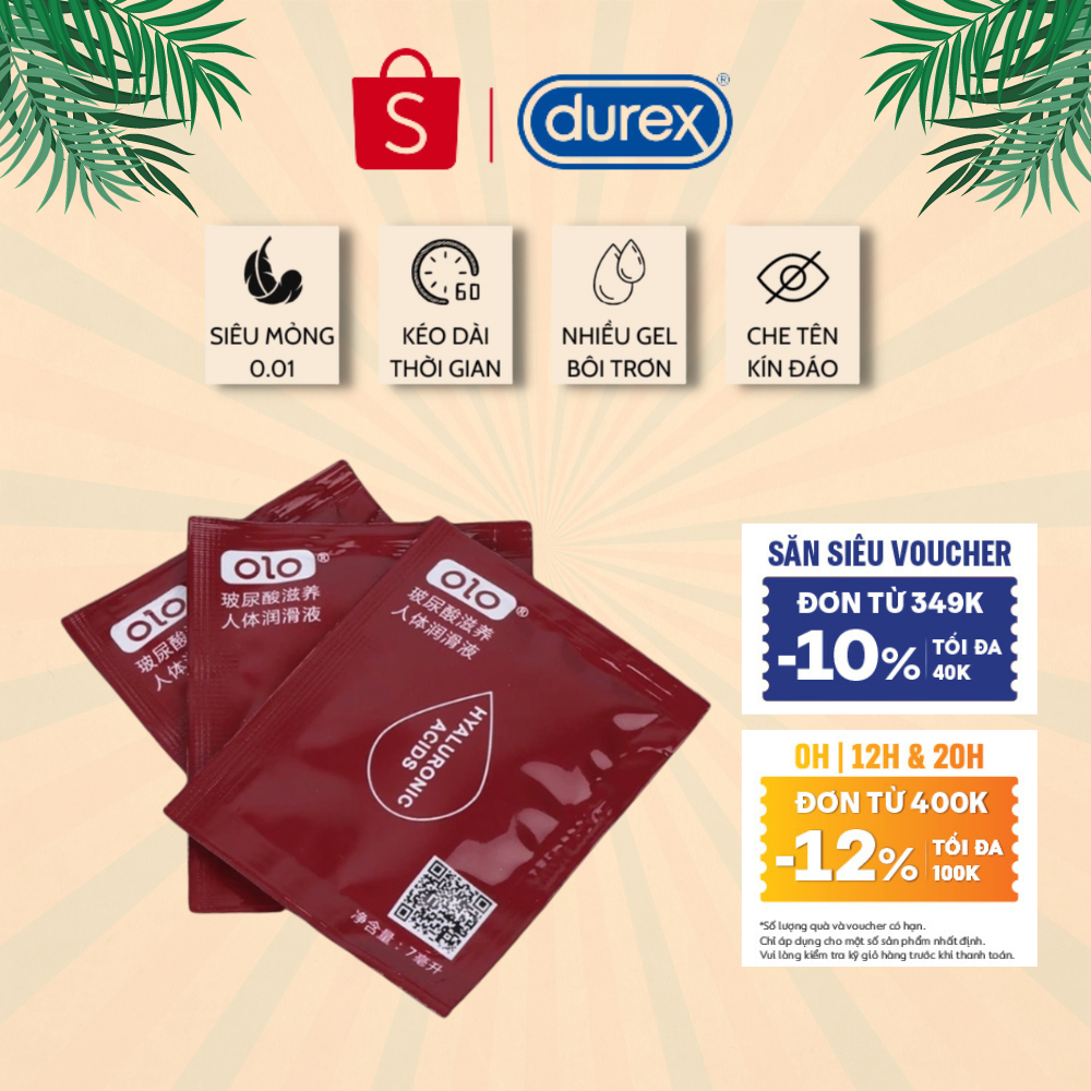 Gel bôi trơn gốc nước durex gói 7ml - Shop Bao cao su Durex