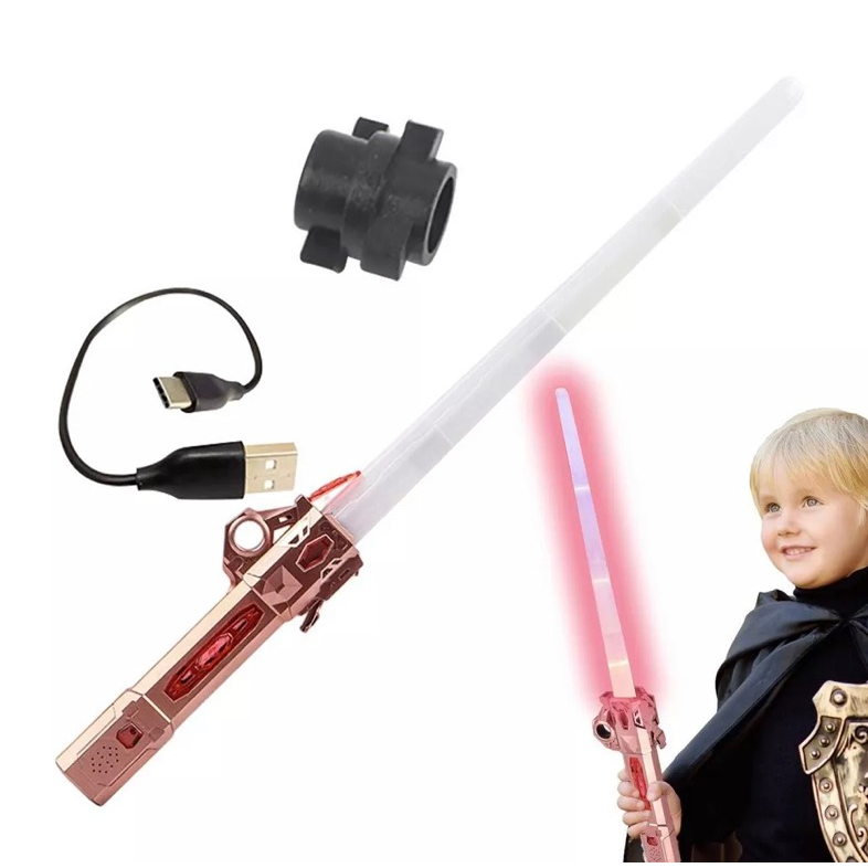 Đồ Chơi Kiếm Ánh Sáng Lazer Phiên Bản Mới Sử Dụng Pin Sạc Hot Hit cho Trẻ Em Vui Nhộn