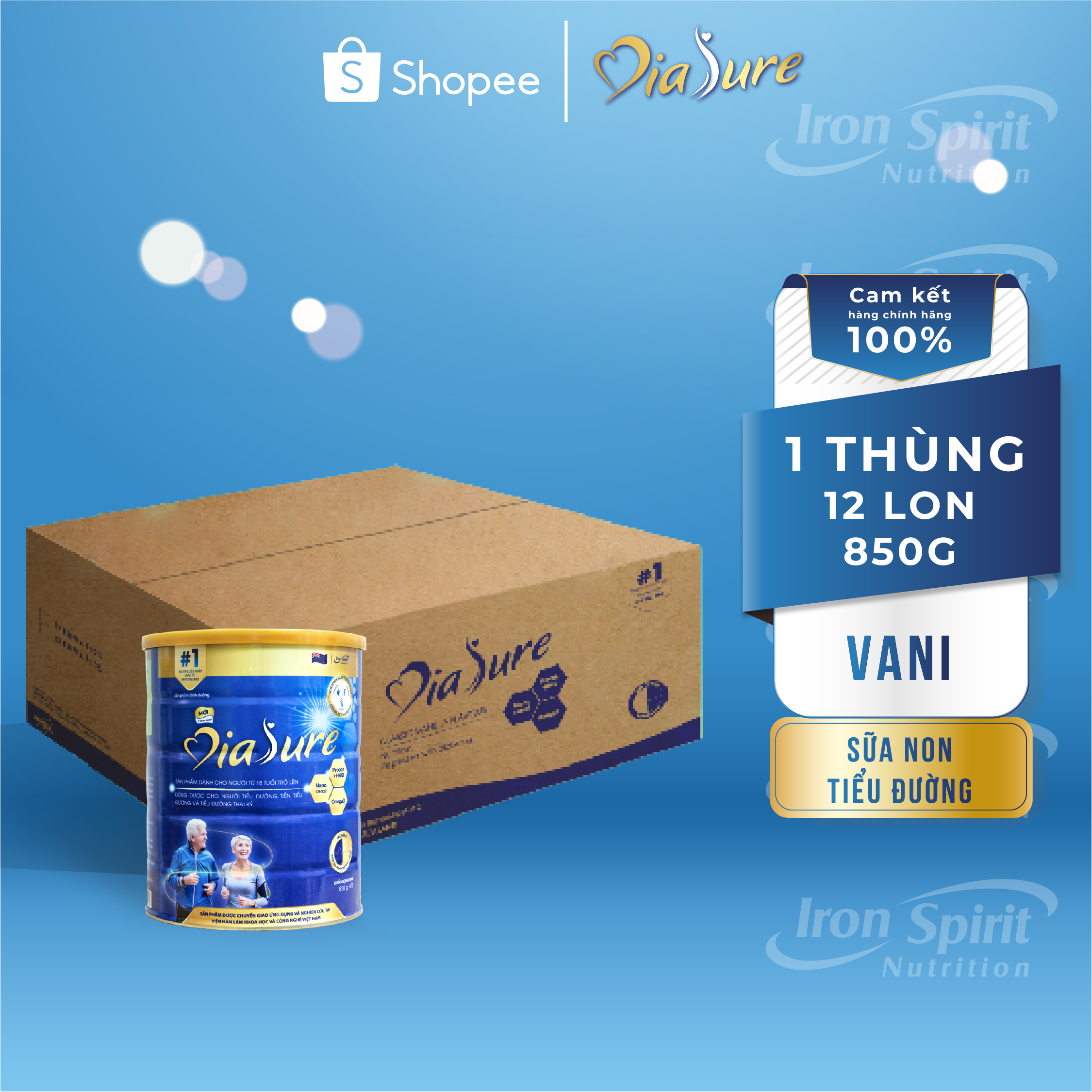 Thùng Sữa Non Diasure Tiểu Đường (12 LON 850G)