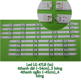 Bộ led tv lg 47lb - gồm 4 thanh dài và 4 thanh ngắn choá led to