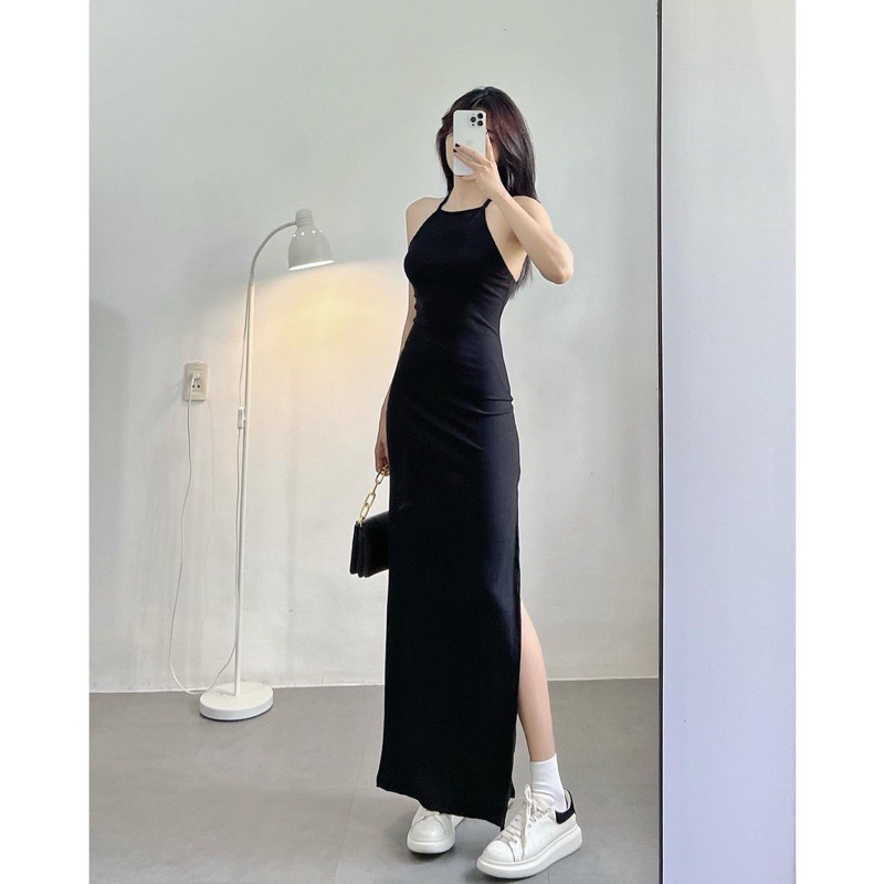 RẺ VÔ ĐỊCH Đầm Maxxi Yếm Tăm Lạnh Hở Lưng Cúp Mút Ngực Dáng Dài Đuôi Cá | BigBuy360 - bigbuy360.vn