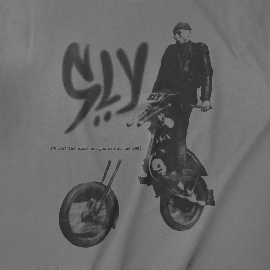 Áo thun SLY Wheelie xám nâu