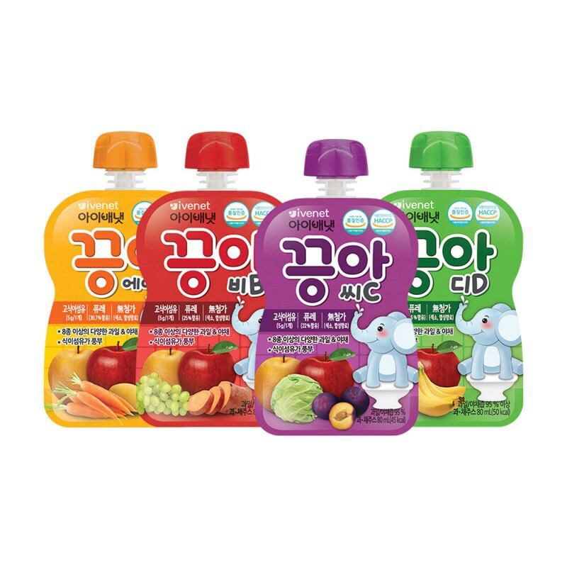 Nước ép trái cây rau củ Ivenet cho bé 12tháng - Bituti Shop