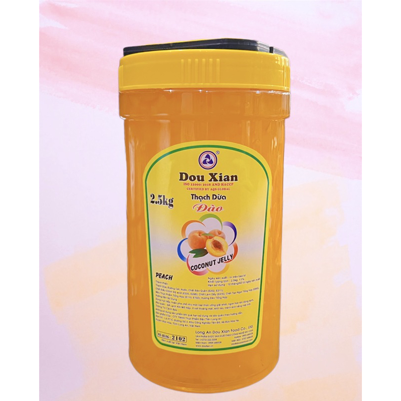 Thạch Dừa Vị Đào Douxian - Hủ 2.5KG