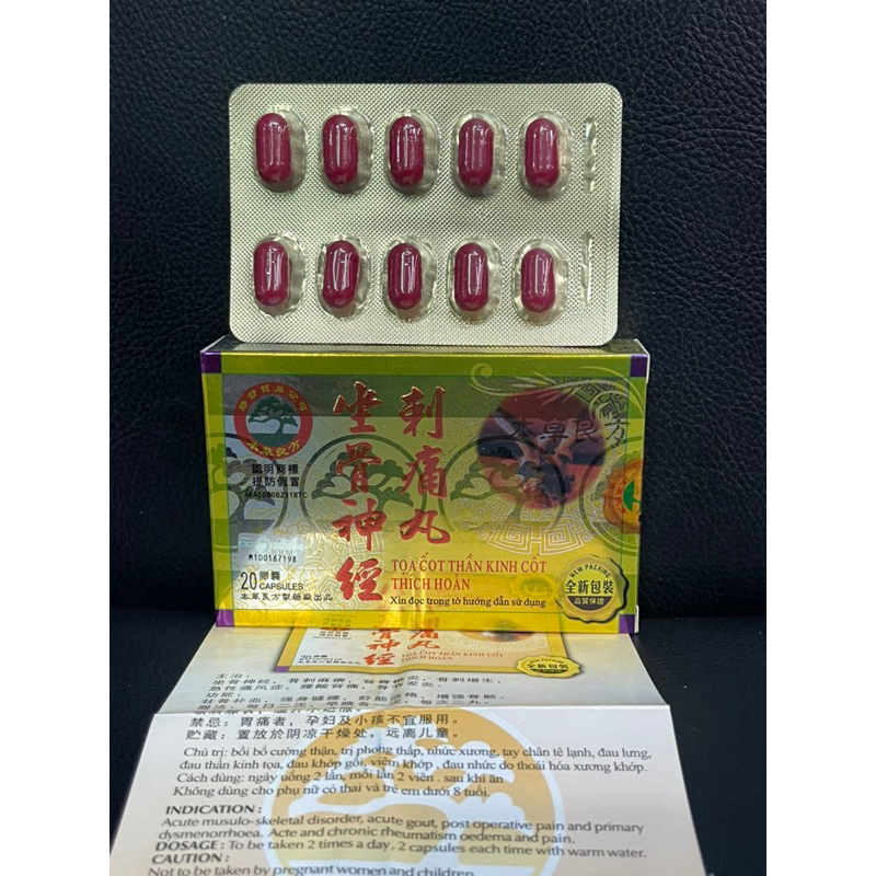 TỌA CỐT THẦN KINH CỐT THÍCH HOÀN 20v XƯƠNG KHỚP