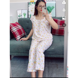 (SIZE 2XL: 53-65kg) BỘ LỤA MẶC NHÀ QUẦN 9 TẤC SIÊU RẺ