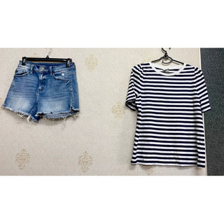Áo thun xọc cotton tay phồng vnxk