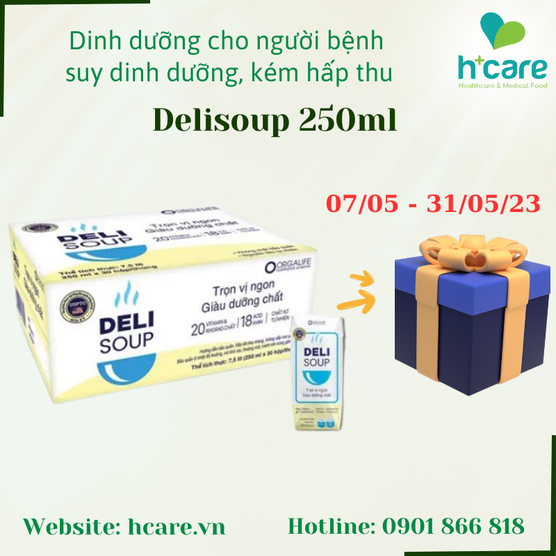 (Thùng 30 hộp) Delisoup 250ml - Bữa ăn dinh dưỡng trọn vị ngon, giàu dưỡng chất tăng cường sức khỏe