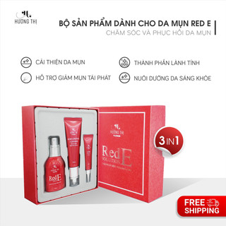 Bộ chăm sóc da mụn Red E Solution 95g nhà Hương Thị