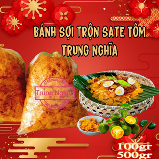 Bánh Tráng Sợi Trộn Sate Cay. Trung Nghĩa