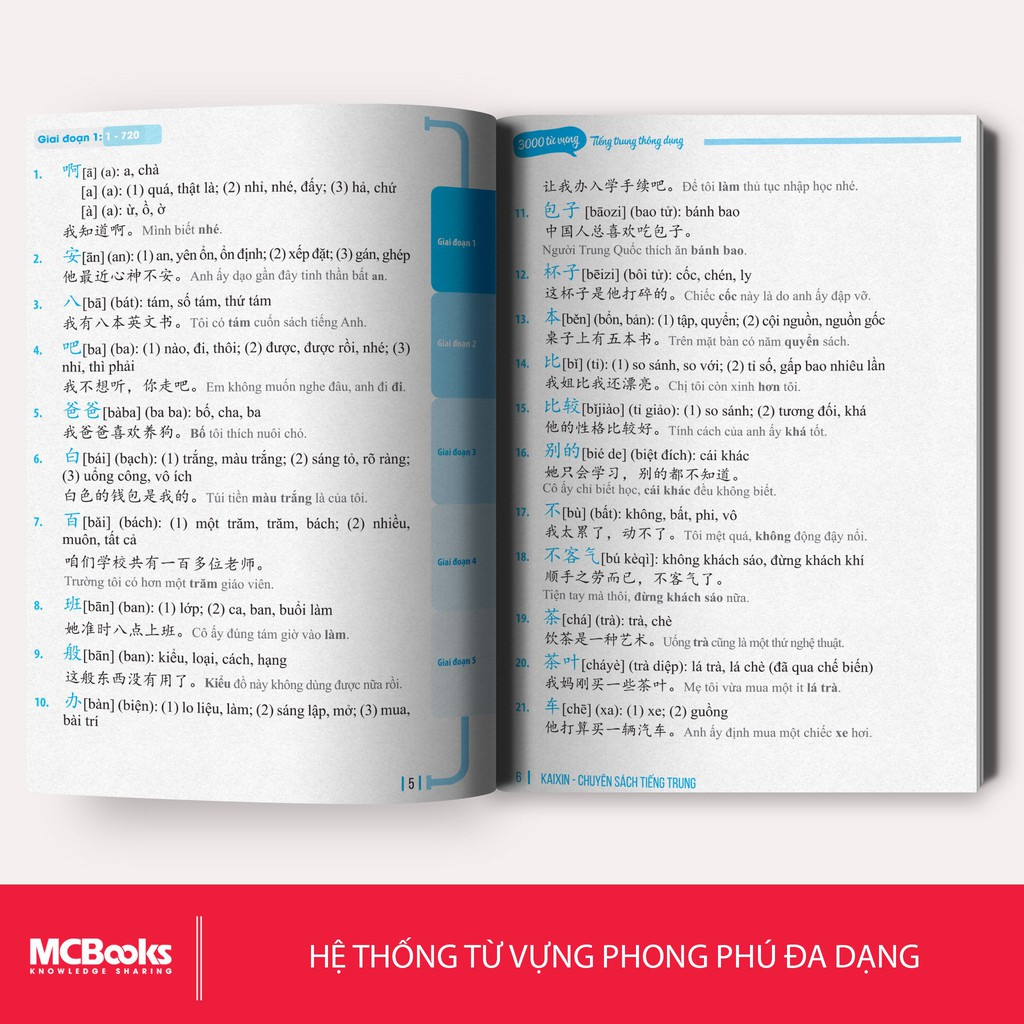 Sách 3000 Từ Vựng Tiếng Trung Thông Dụng Sổ Tay Từ Điển Hán Ngữ Giúp Mang Đi Bên Người Dễ Dàng MCBooks