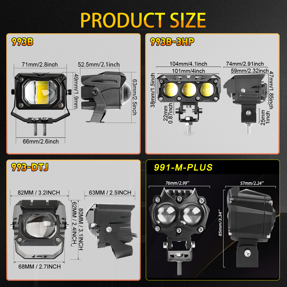 CO LIGHT Đèn LED Mini Ánh Sáng Trắng / Vàng 160W 32000lm Chuyên Dụng Cho Xe Hơi / Xe Máy