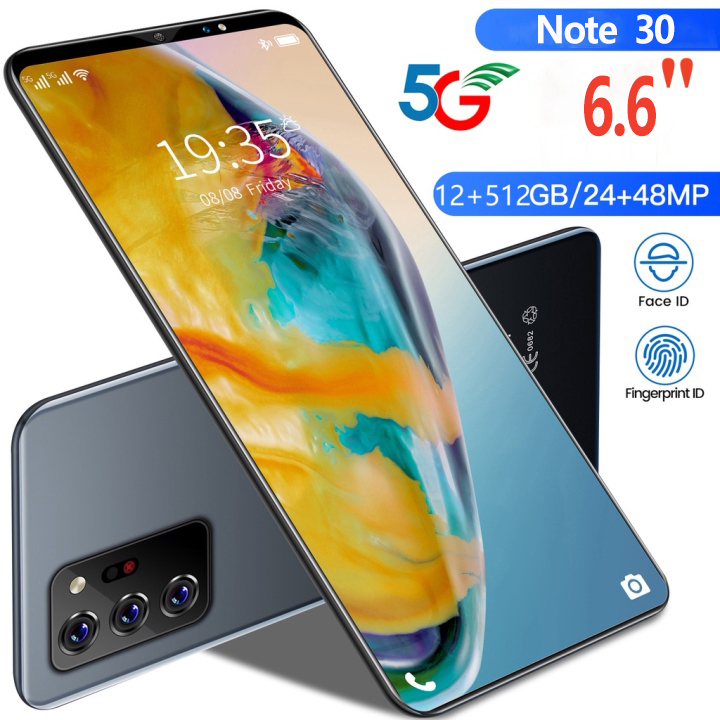 điện thoại note30 sinh viên Smartphone 6.6inch điện thoại giá rẻ hỗ trợ 4G / 5G wifi đt chơi game