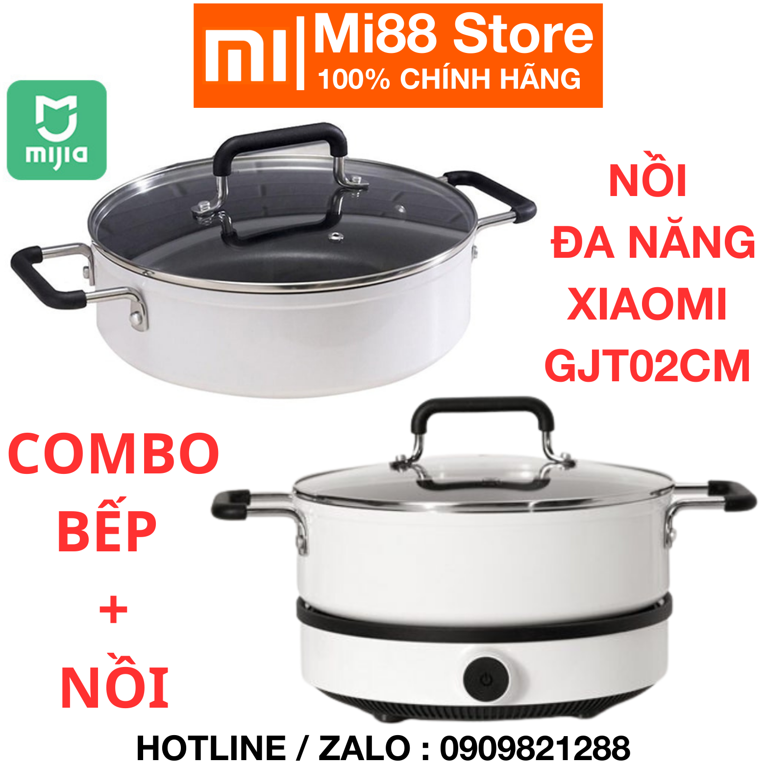 Nồi Đa Năng Dùng Cho Bếp Từ / Hồng Ngoại Xiaomi Mijia GJT02CM induction cooker hotpot nấu lẩu chống dính
