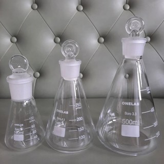 Bình tam giác nút mài cổ mài 100ml 250ml 500ml