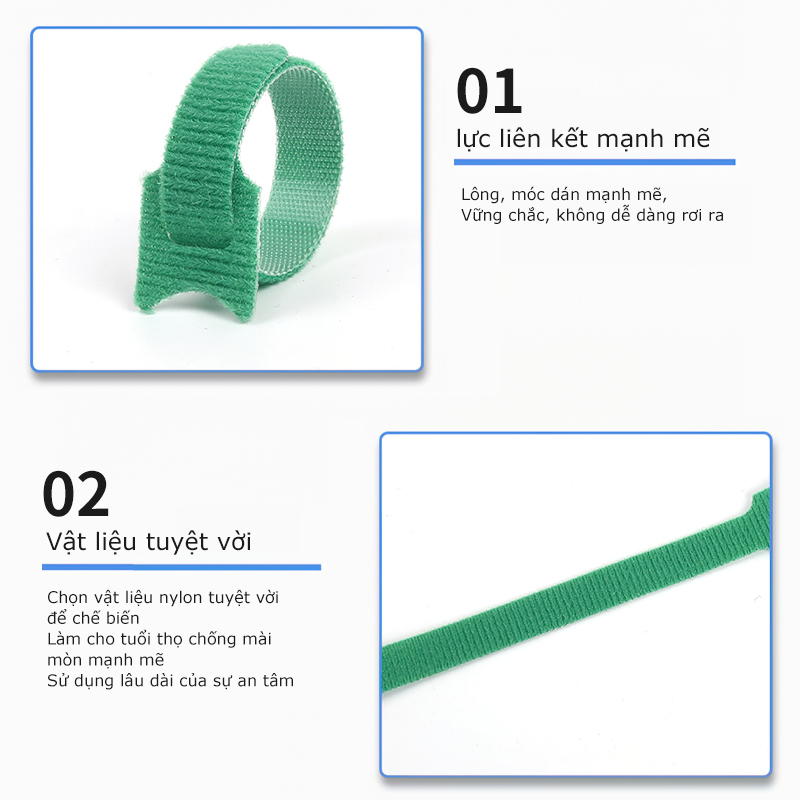 Combo 10 Dây Dính Vãi Velcro - dây buộc gọn dây điện dây cáp ARSE FANS