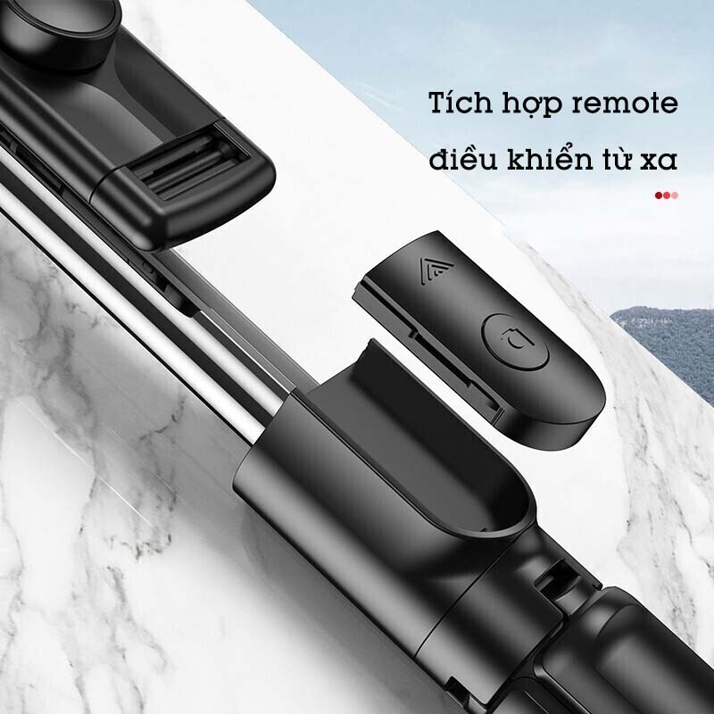 GẬY CHỤP ẢNH CÓ ĐÈN LED TRỢ SÁNG 3 CHÂN ĐỨNG DÀI 1 MÉT , Gậy selfie chụp hình, tự sướng,bluetooth điều khiển từ xa