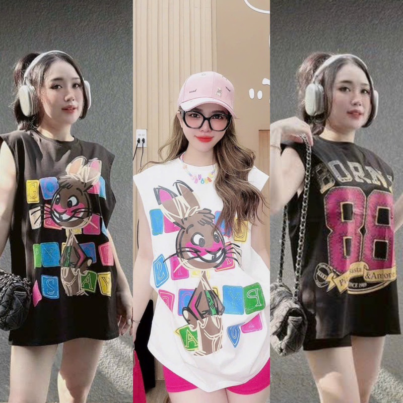 Set Bộ Áo 3 Lỗ Phông Hoạt Hình Sát Nách + Quần Short Đùi